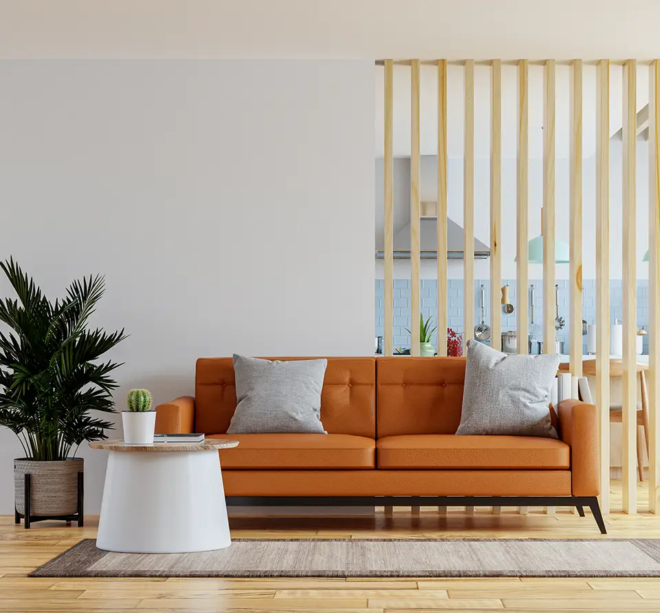 Modern and comfortable living room interior